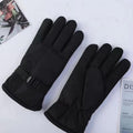 Unisex Winter Warm Thickening Windproof Coldproof Outdoor Cycling Motorcycle Fleece Snow Cotton Gloves One Piece