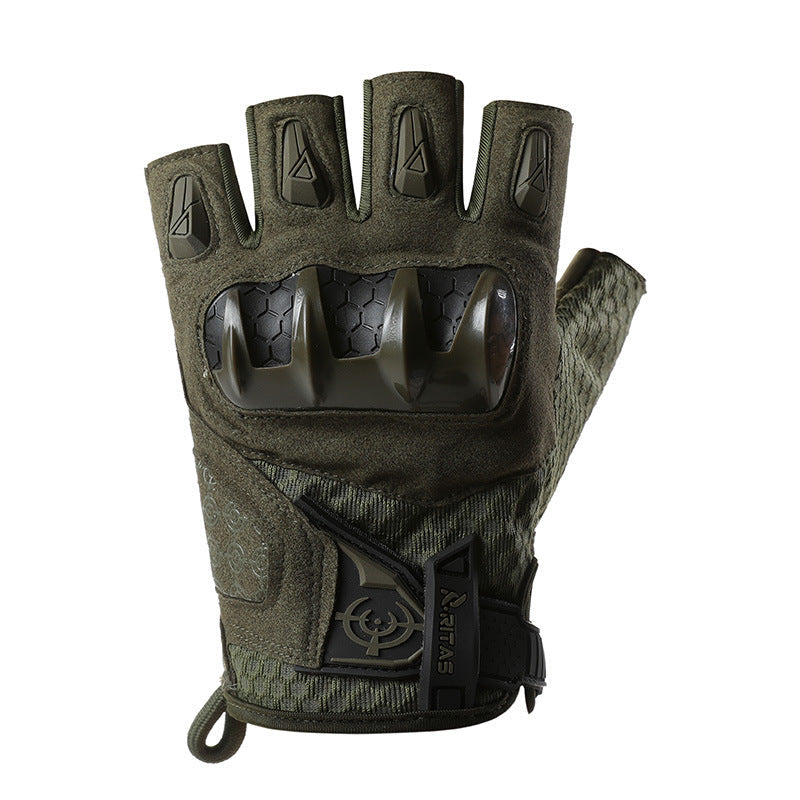 Combat Cycling Gloves Protective Slip Resistant Cut Resistant Equipment Training Skateboarding Tactical Gloves Unisex Half Finger Gloves