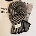 Scarf women autumn and winter warm knit neck all-match fashion couple classic houndstooth reversible scarf