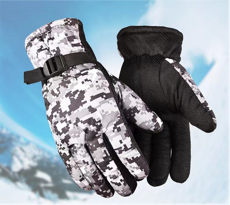 Warm Gloves Wholesale Men Winter Ski Fleece Thickened Electric Outdoor Sports Motorcycle Gloves Floor Supply