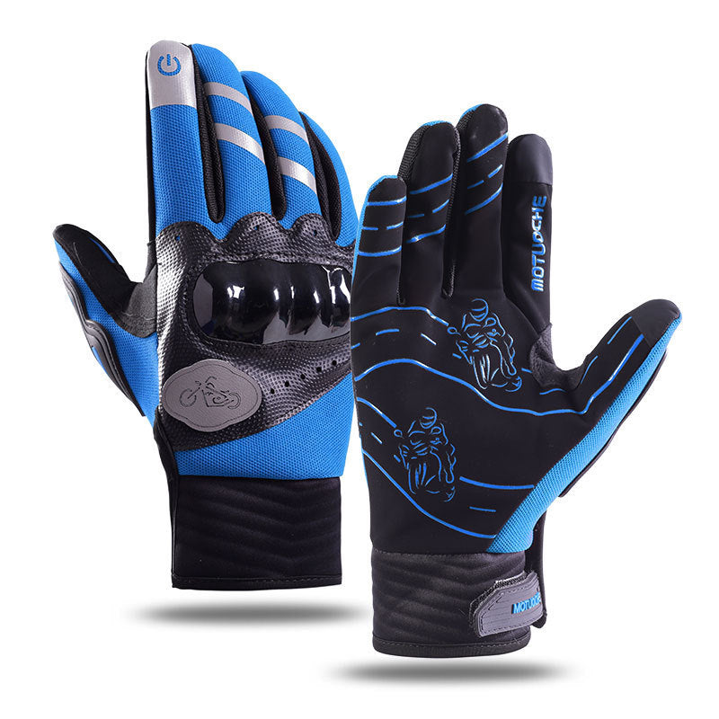 Cycling Gloves Men's Outdoor Cross Country Touch Screen Four Seasons Handguard Anti-slip Shock Absorbing Case Motorcycle Sport Gloves