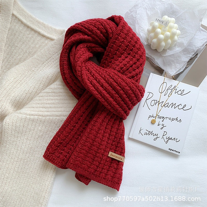 Scarf women autumn and winter warm knit neck all-match fashion couple classic houndstooth reversible scarf