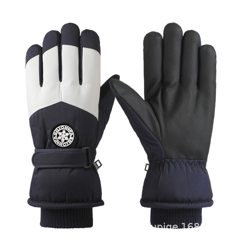 Ski Gloves Winter Unisex Outdoor Cycling Windproof Coldproof Fleece Thickened Warm Gloves Anti-slip Touchscreen Gloves