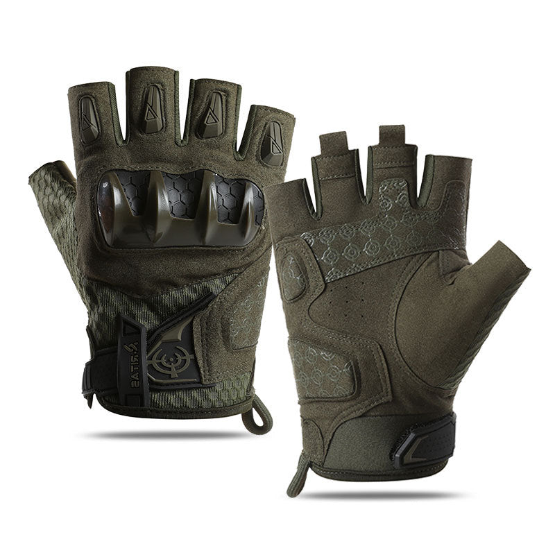 Combat Cycling Gloves Protective Slip Resistant Cut Resistant Equipment Training Skateboarding Tactical Gloves Unisex Half Finger Gloves