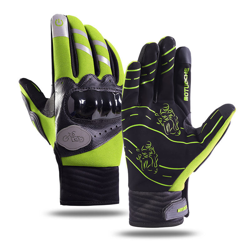 Cycling Gloves Men's Outdoor Cross Country Touch Screen Four Seasons Handguard Anti-slip Shock Absorbing Case Motorcycle Sport Gloves
