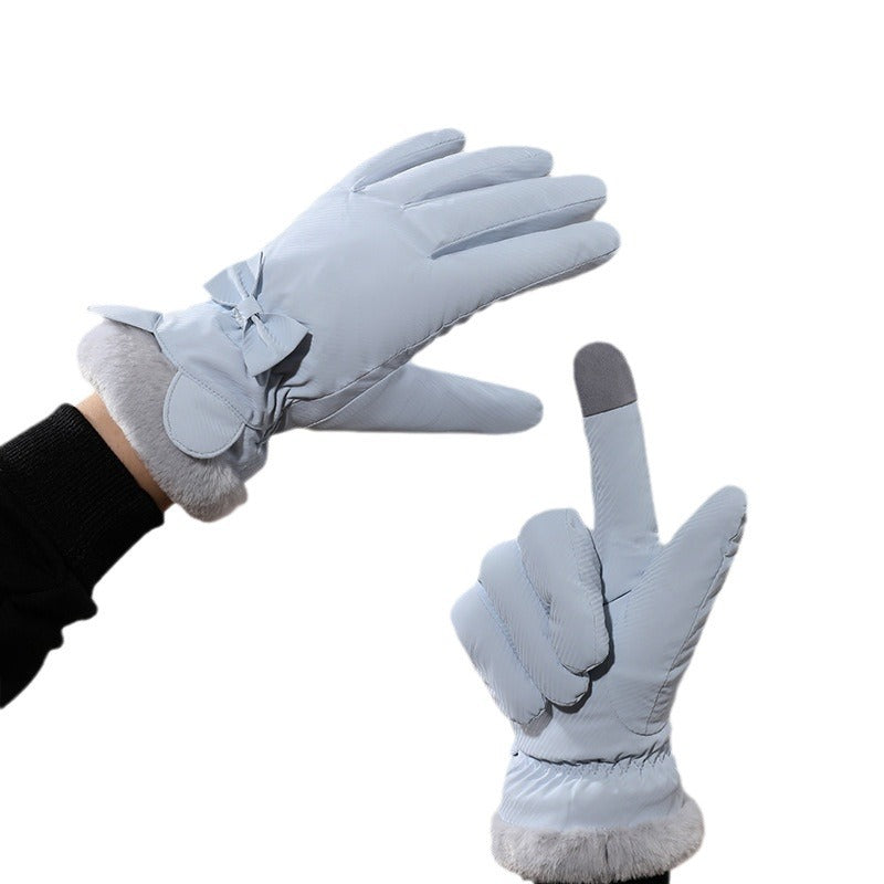 Warm gloves women winter fleece thick suede autumn winter cold touch screen new cycling ski cycling gloves